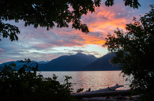 Sonnenuntergang im Porteau Cove Provincial Park